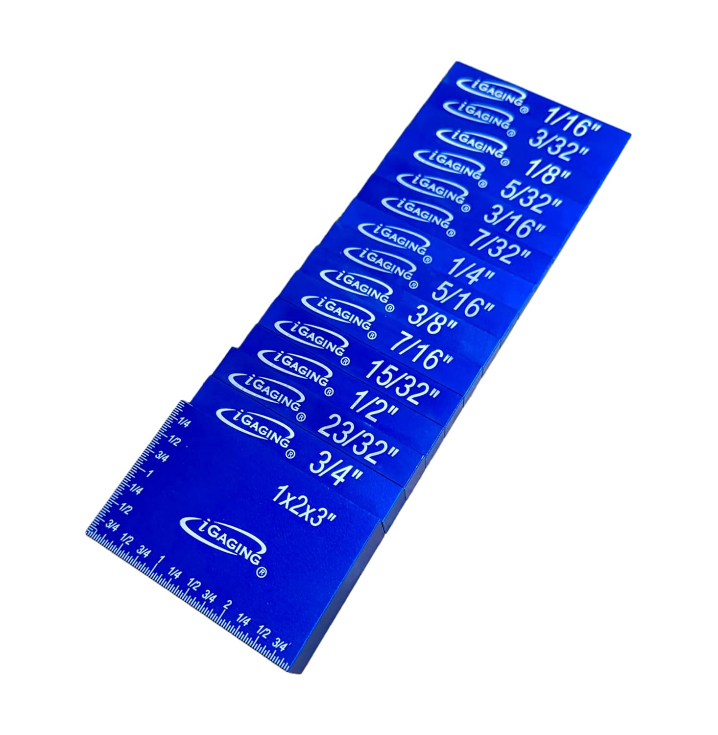 iGaging Setup Block Bar Gauge Precision Aluminum 15 piece for Woodworking