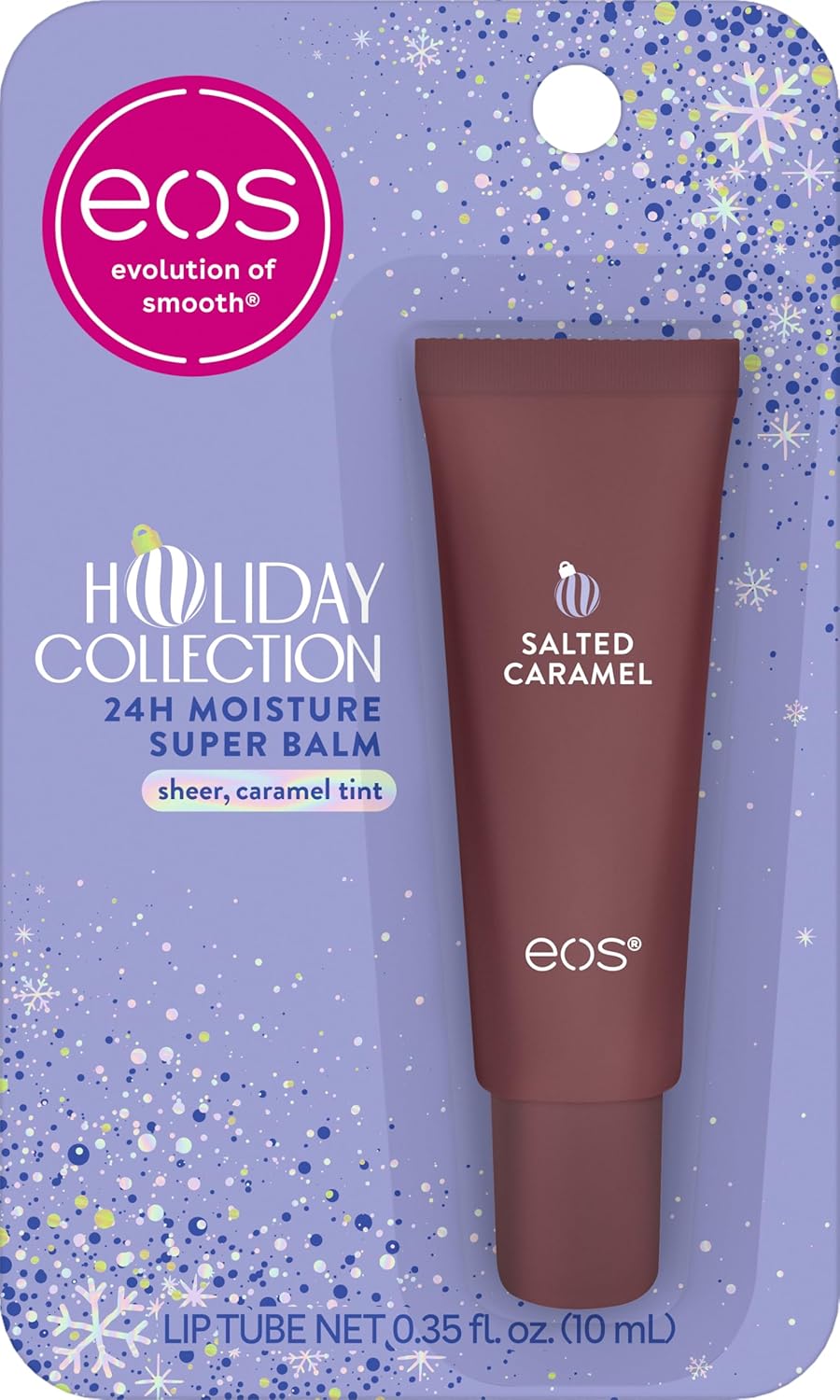 eos Holiday Tinted Super Balm, Salted Caramel, 24-Hour Moisture, Lip Tint, Limited Edition Lip Care, Stocking Stuffers, 0.35 fl oz