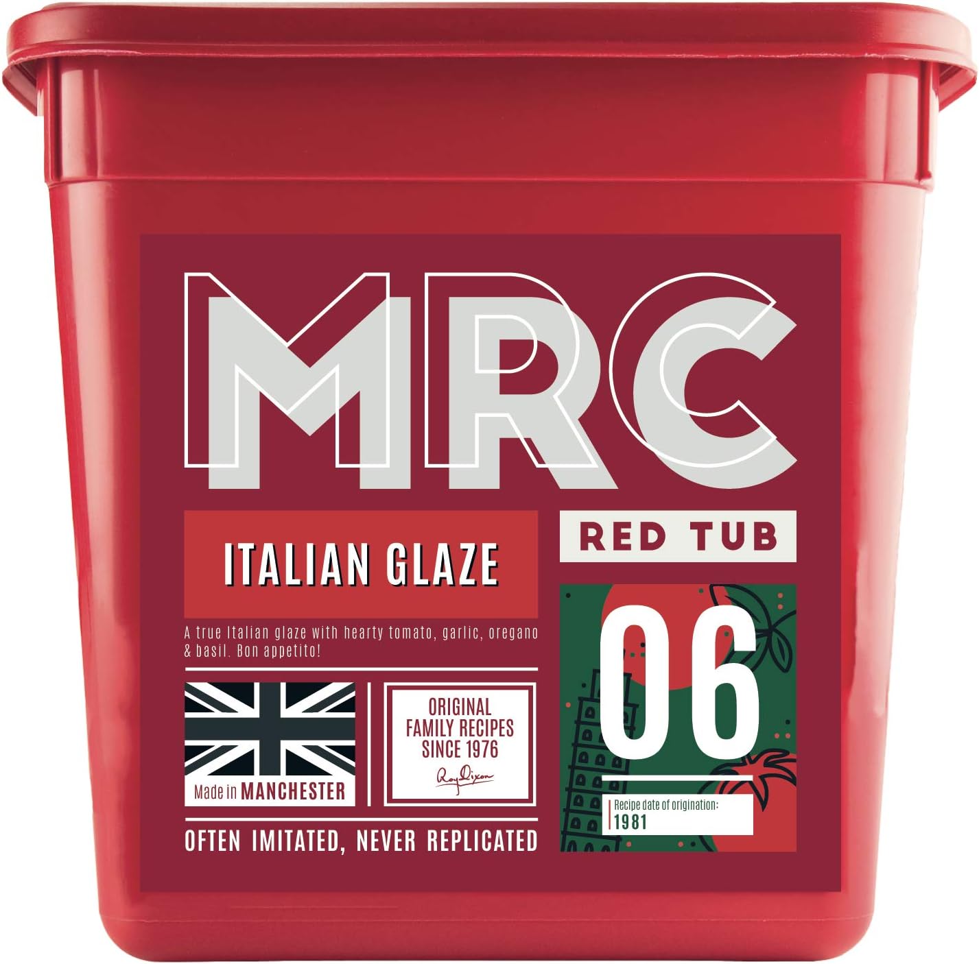 MRC Italian Glaze 2.5kg – Professional Steak Seasoning for Meat, Poultry & Fish – Rich & Herby Bulk Marinade – Free from MSG, Preservatives & Artificial Additives – Made in Manchester