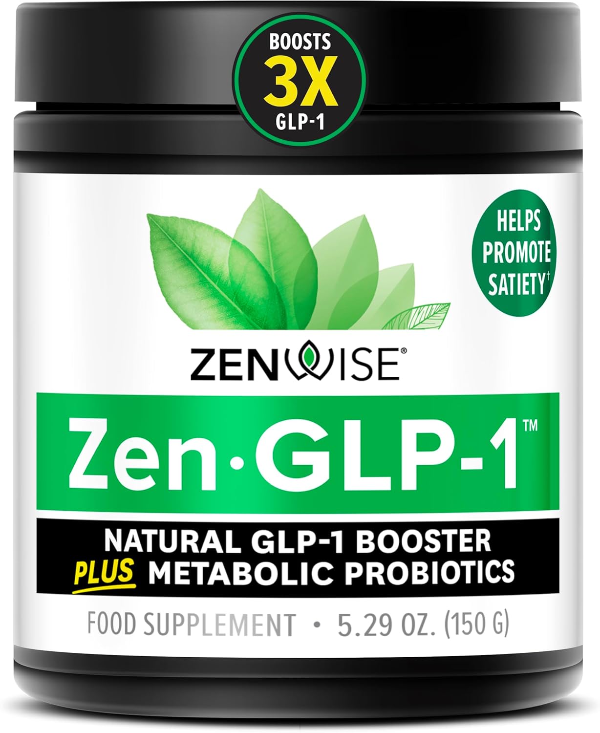 ZenGLP-1™ Natural GLP-1 Booster + Metabolic Probiotics to Help Control Hunger & Cravings, Support Digestive Health, Regularity & Bloating Relief, 15-Day Serving