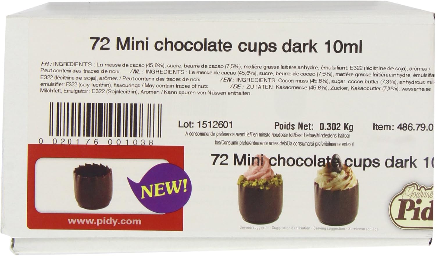 Pidy Limited Mini Chocolate Cups Dark