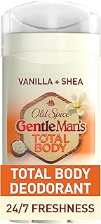 Old Spice Whole Body Deodorant for Men, Total Body Deodorant, Vanilla + Shea, Aluminum Free Deodorant Stick for 24/7 Freshness // Dermatologist Tested Whole Body Deodorant, 3.0 oz