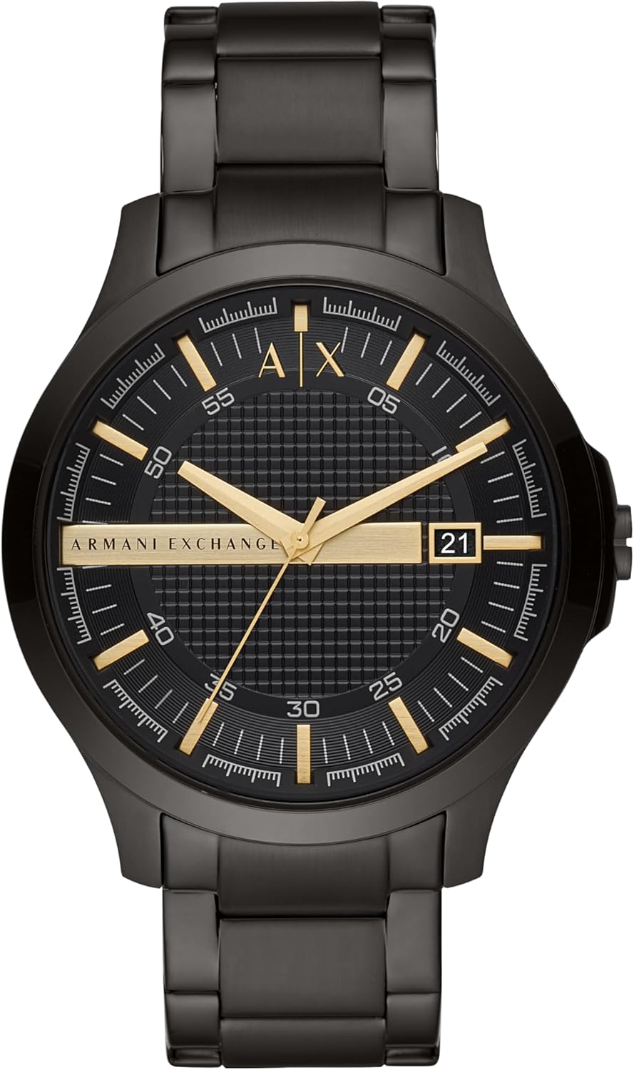 A|X Armani Exchange Men's Watch with Three-Hand Analog Display and Date Window, Watch for Men with Stainless Steel or Leather Band