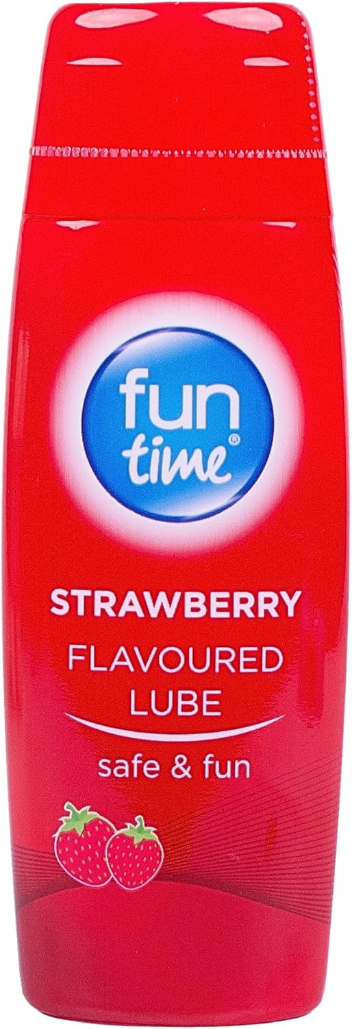 Fun Time Strawberry Flavoured Lubricant, Alcohol Free, Water Based, Clear, 75 Ml