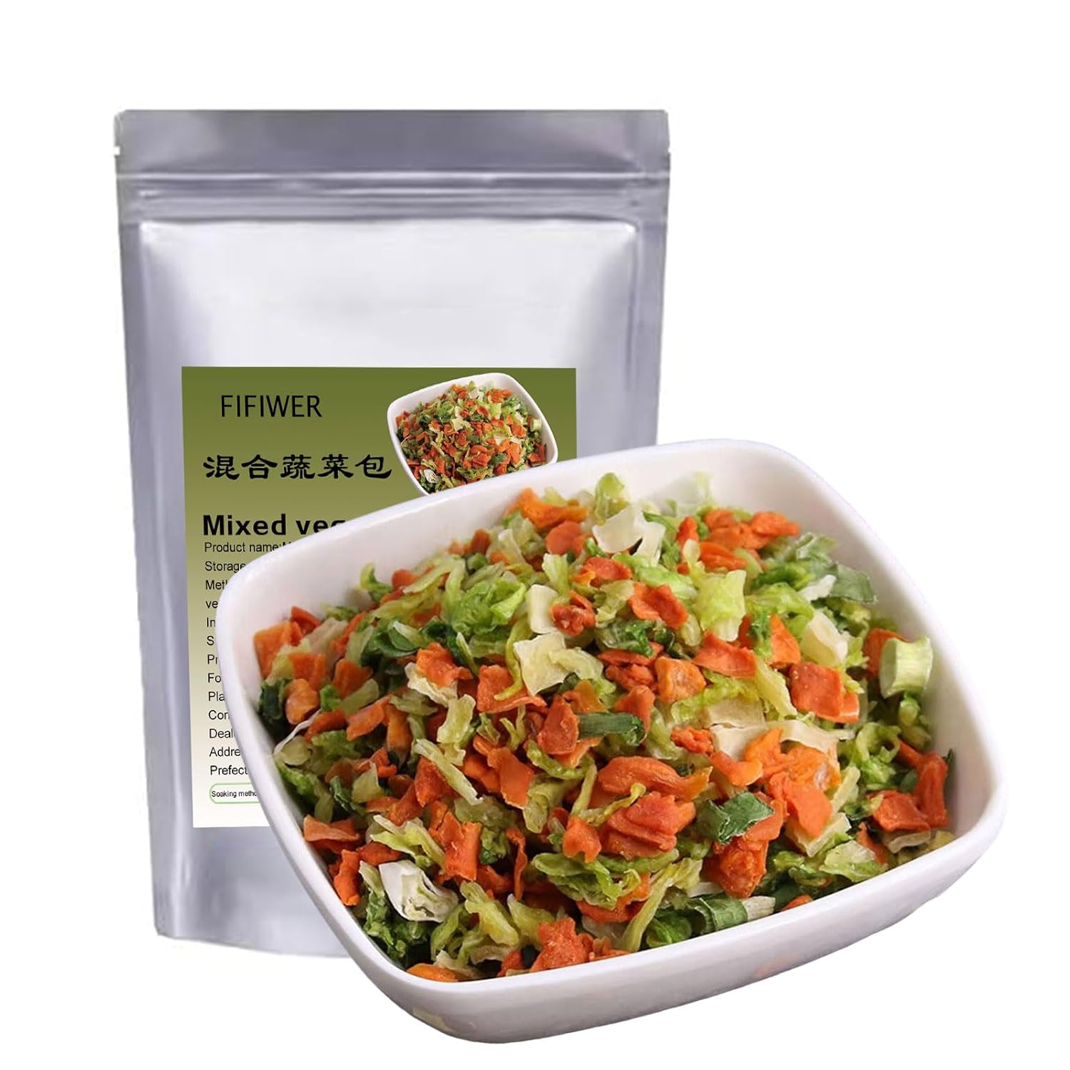Vegetable Soup Blend 11.3oz/320g ，Dehydrated Vegetables for Ramen Noodles,Mixed Dried Vegetables For Soup，Stir Fry，dried vegetable flakes