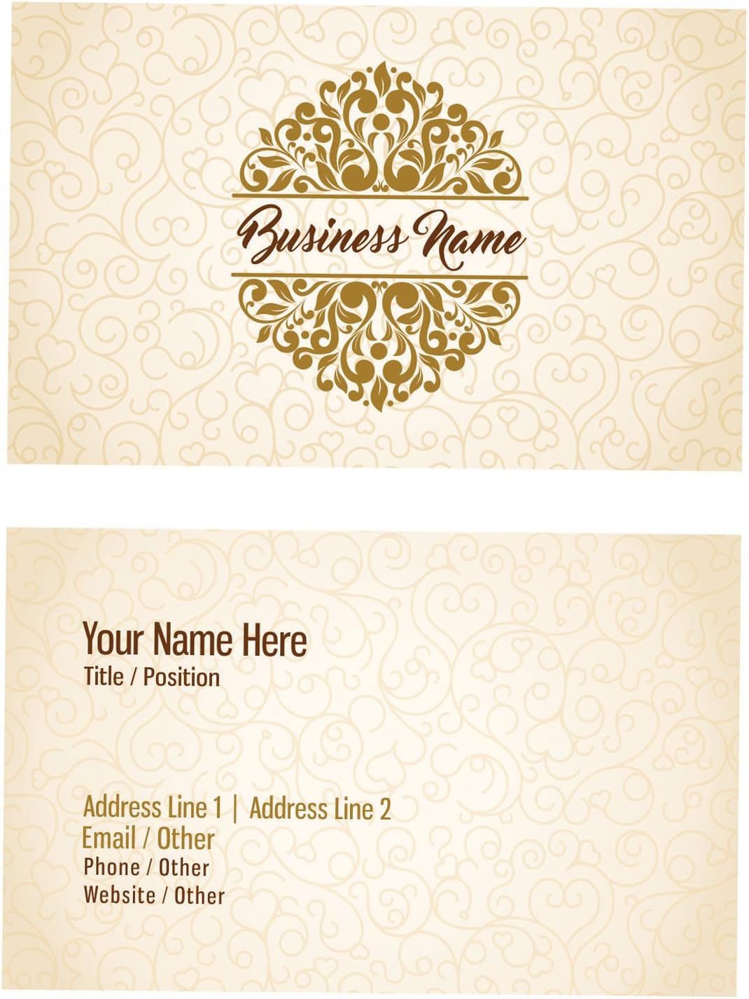 Custom Visiting Cards Design Your Own Personalized Business Card- Front and Back-110 LBS -Thick paper
