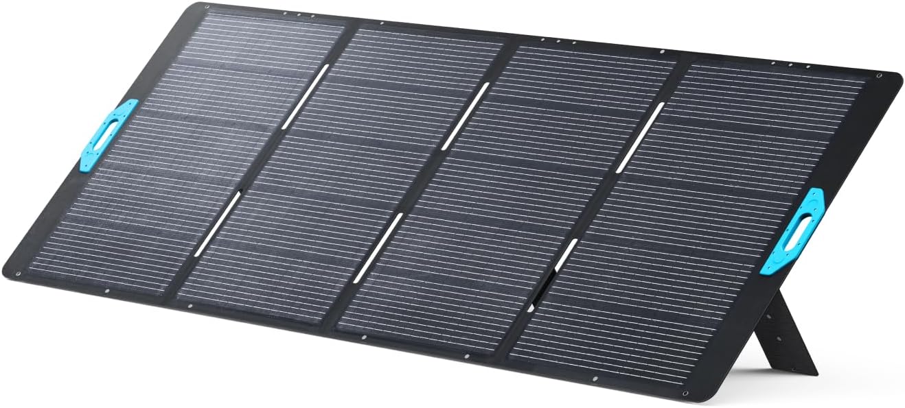 Anker SOLIX PS400 Solar Panel with Adjustable Kickstand, 400W Foldable Portable Solar Charger, IP67 Waterproof, Smart Sunlight Alignment, for Camping, RVs, and Blackouts