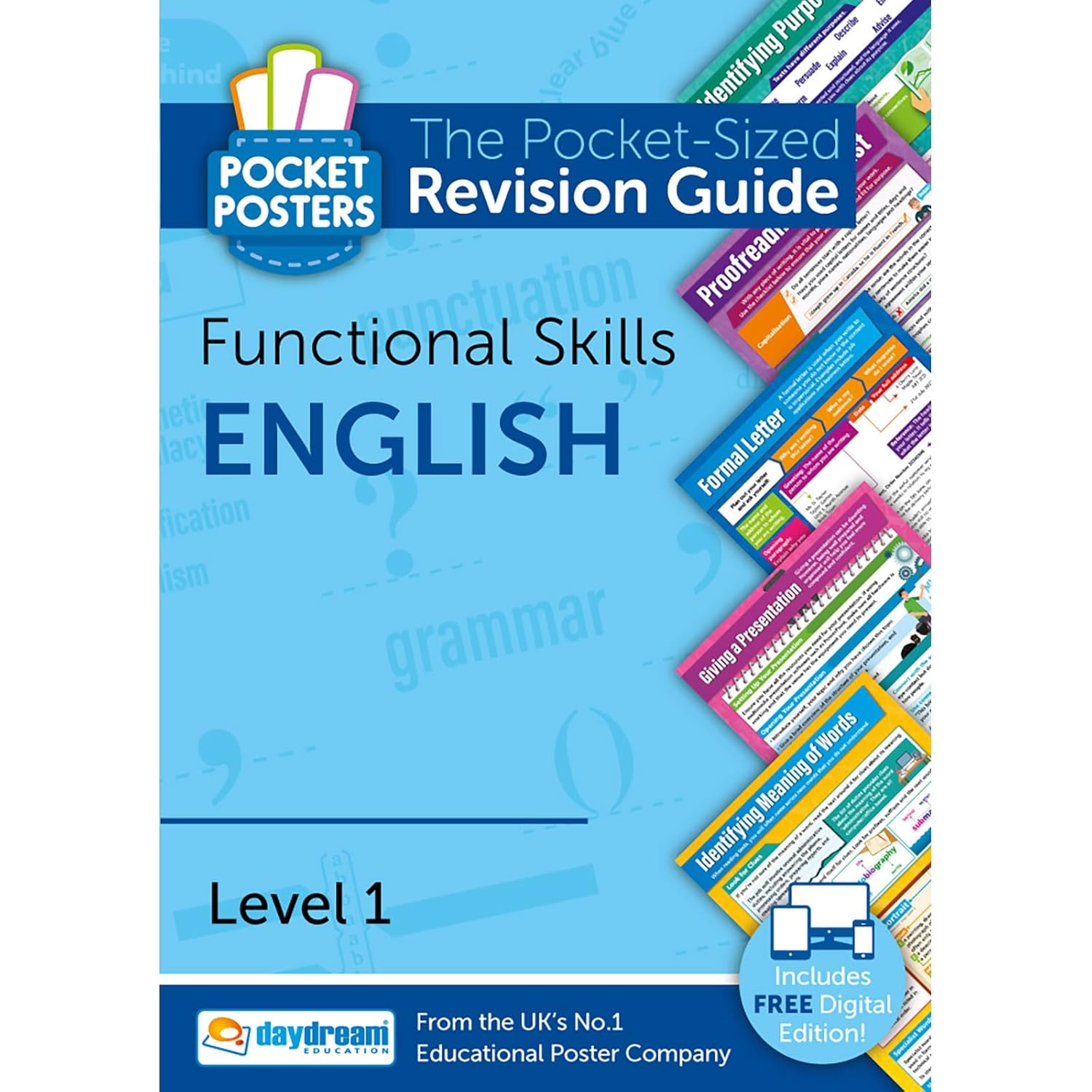 Functional Skills English Level 1 Revision Guide (Daydream Education) - FREE digital edition for computers, phones and tablets! (Pocket Posters)