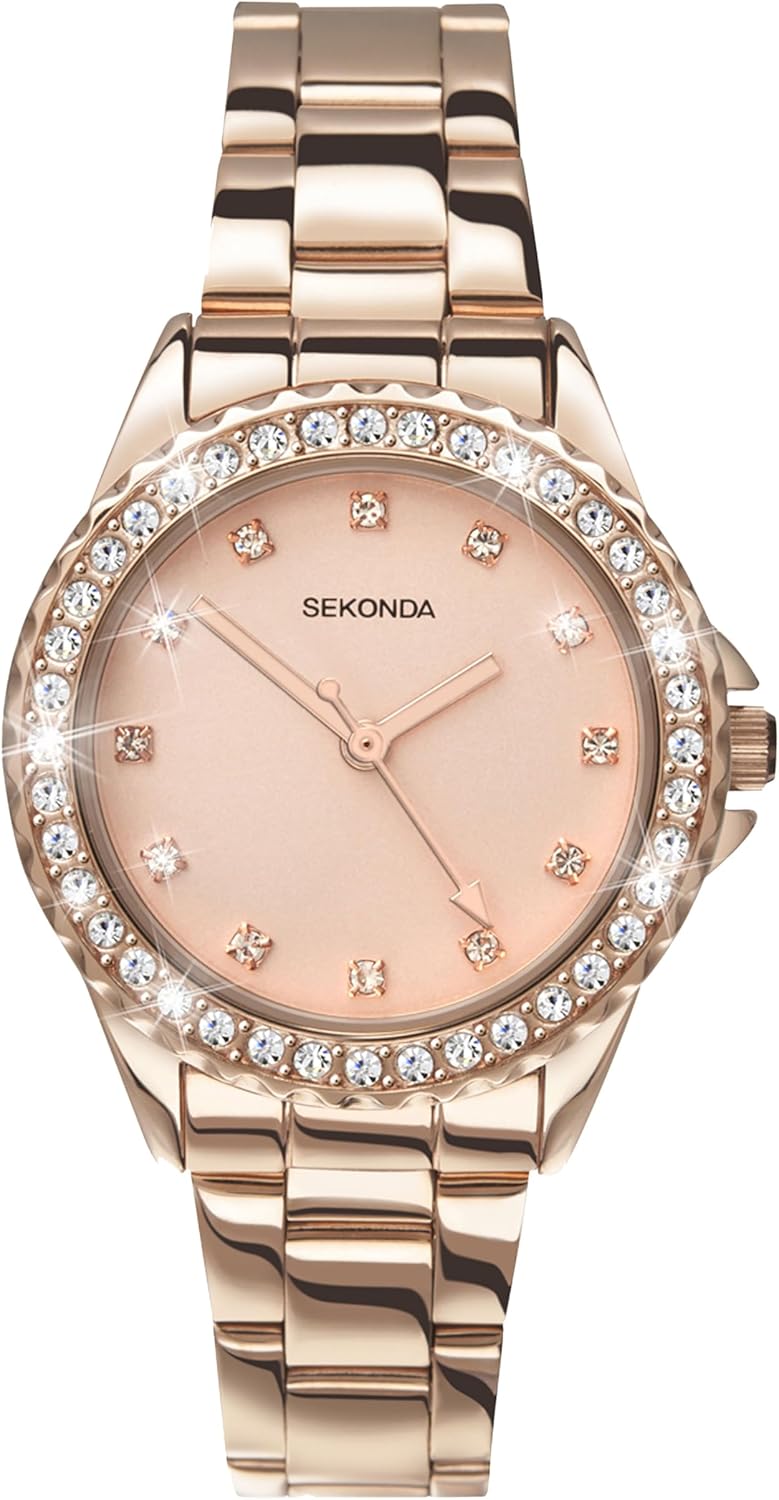 Sekonda Elizabeth 33mm Women's Watch with Stone Set Case and Stainless Steel Bracelet