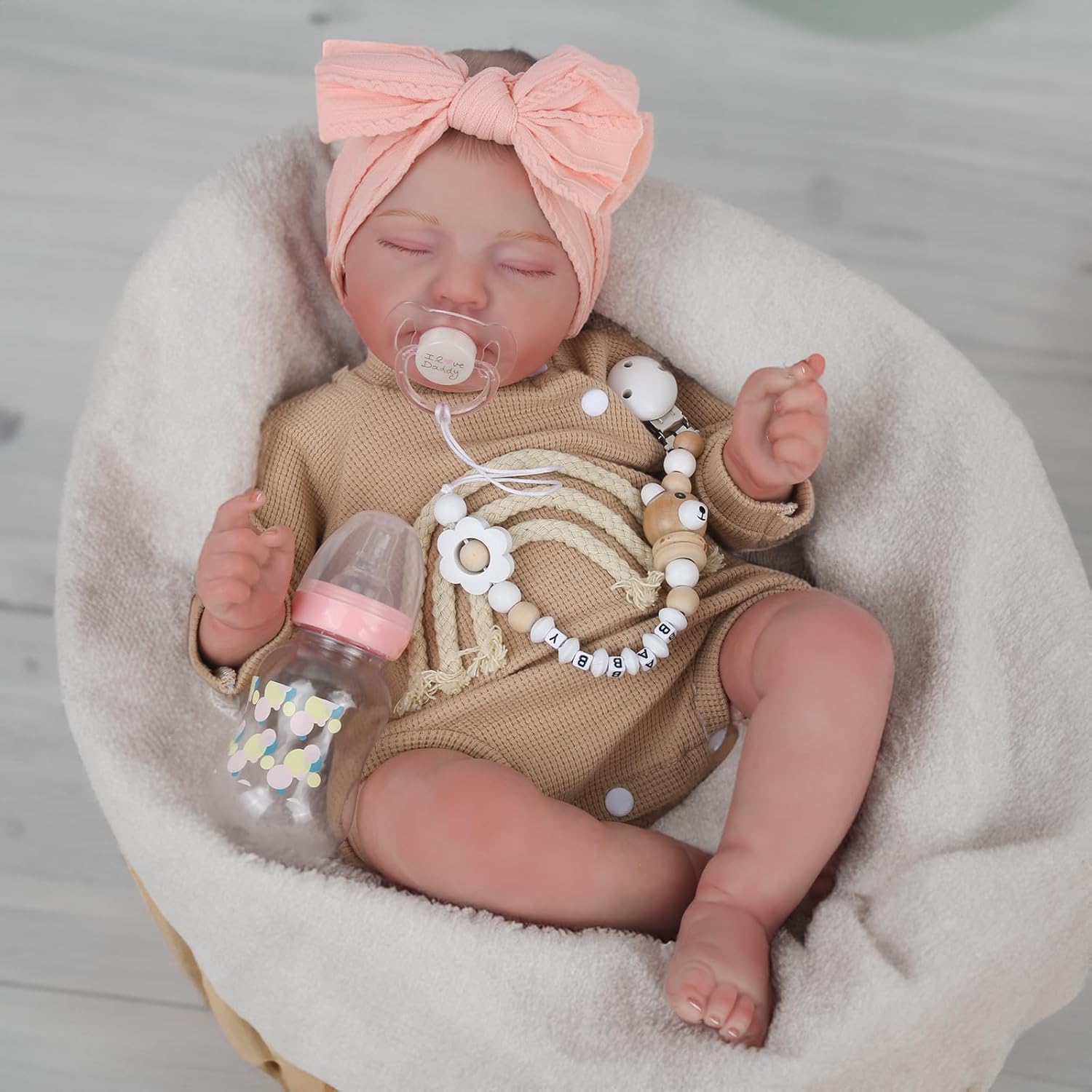 CHAREX Realistic Newborn Baby Dolls - 20 Inch Sleeping Soft Reborn Doll, Handcrafted Weighted Newborn Doll, Toys for Ages 3 and Up