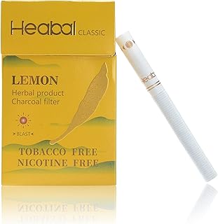 HEABAL Herbal Cigarettes - Nicotine Free & Tobacco Free 20/Pack (Lemon)
