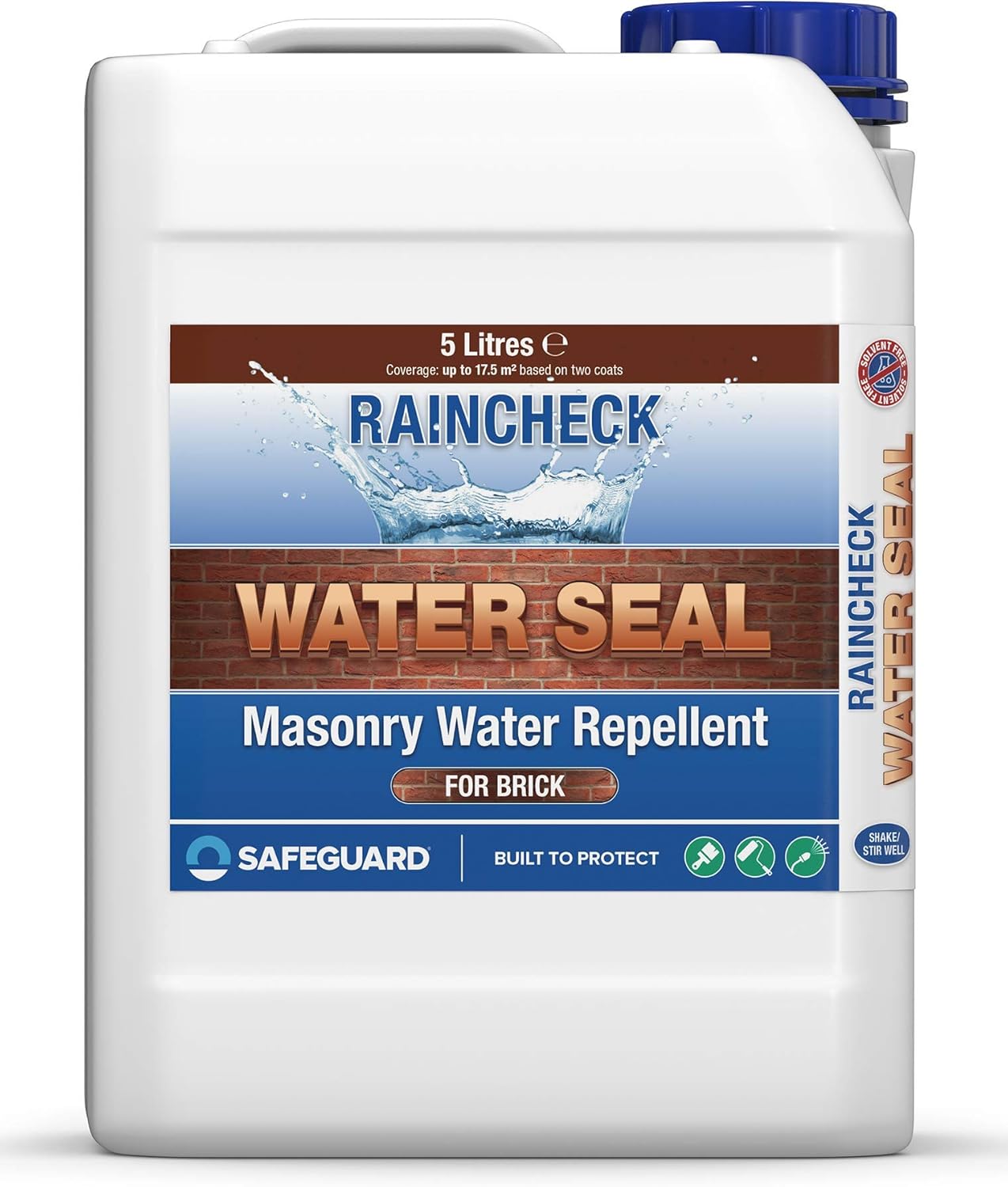 Raincheck Water Seal 5 Litre - Breathable, Colourless Waterproofer for Brick, Stone, Mortar & Concrete