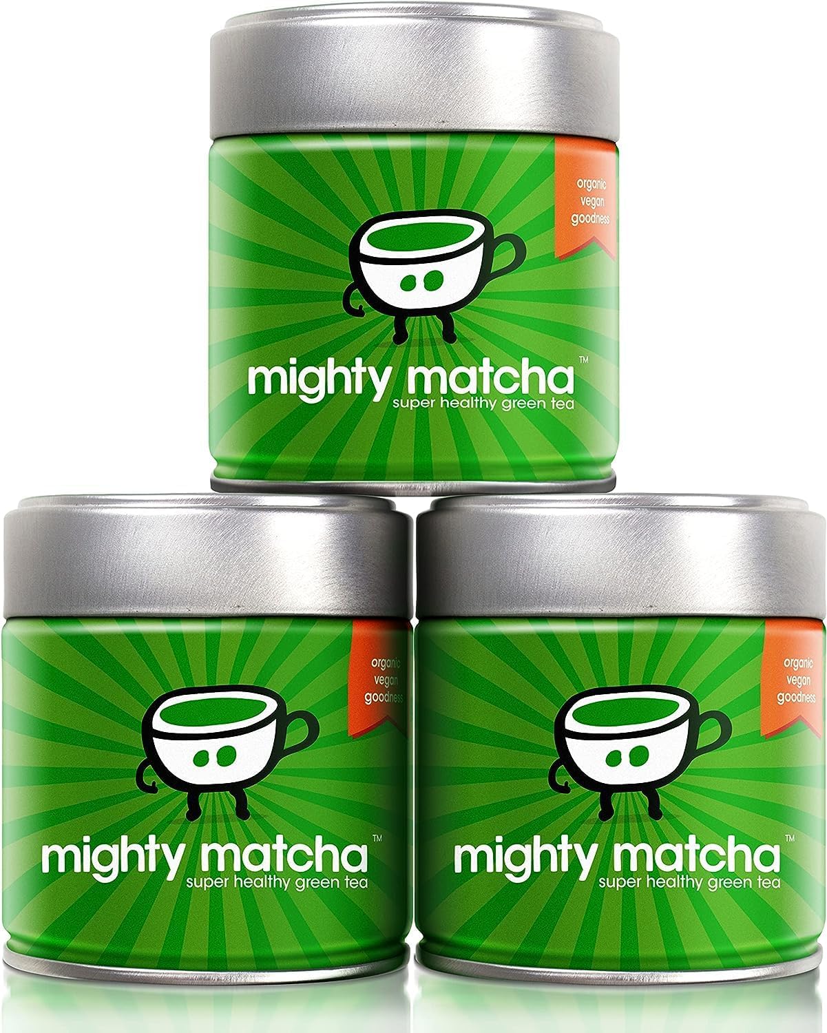 Mighty Matcha Tea, Organic Matcha green tea Powder, Ceremonial Grade Organic Matcha Powder Tea, Perfect Addition for Healthy Baking and Smoothies - 30 g (pack of 3)