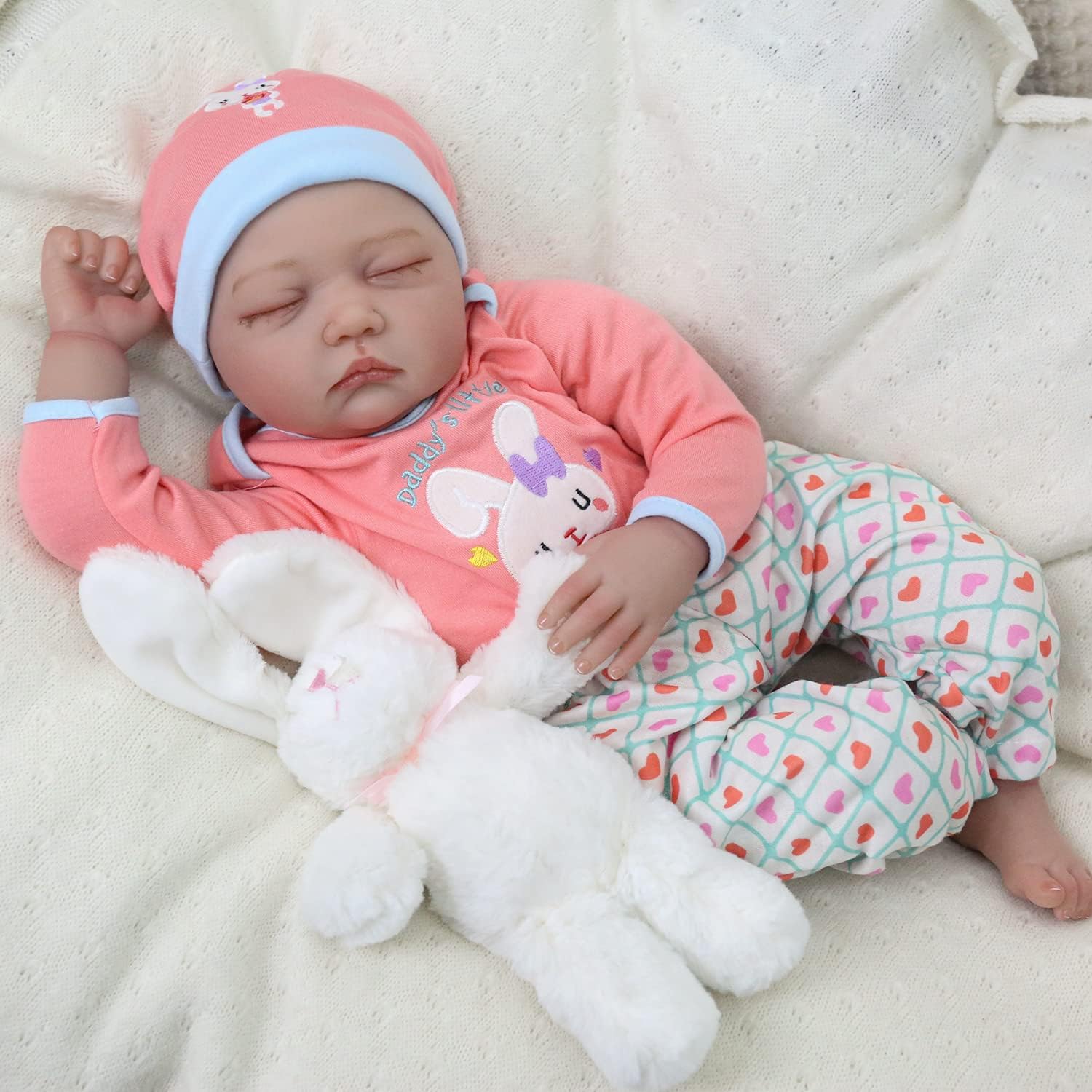 Sleeping Reborn Baby Doll, 22 inch Lifelike Newborn Baby Girl