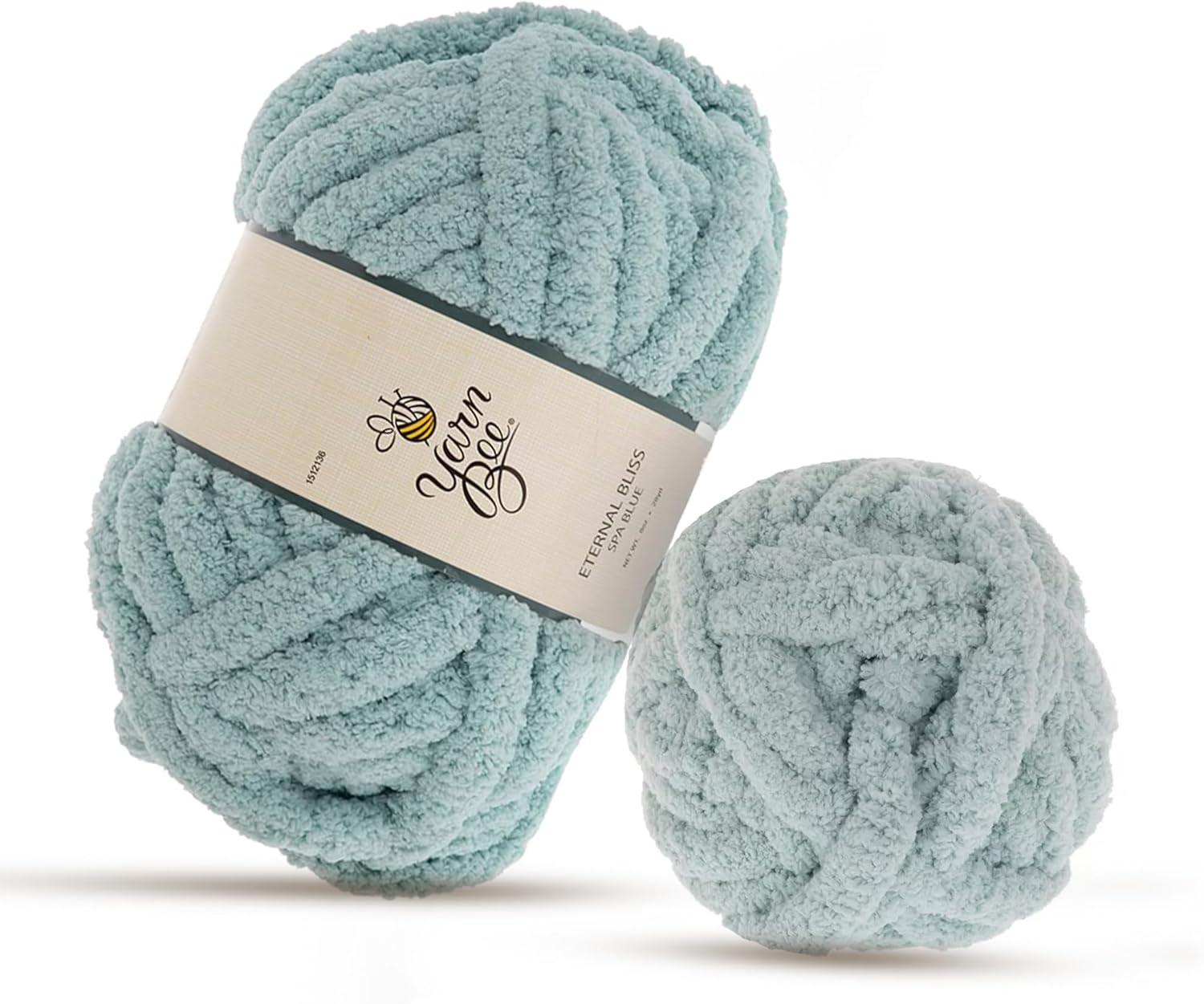 Hobby Lobby Spa Blue Yarn Bee Eternal Bliss Yarn Chunky Knitting and Craft DIY Material…, 28 Yards