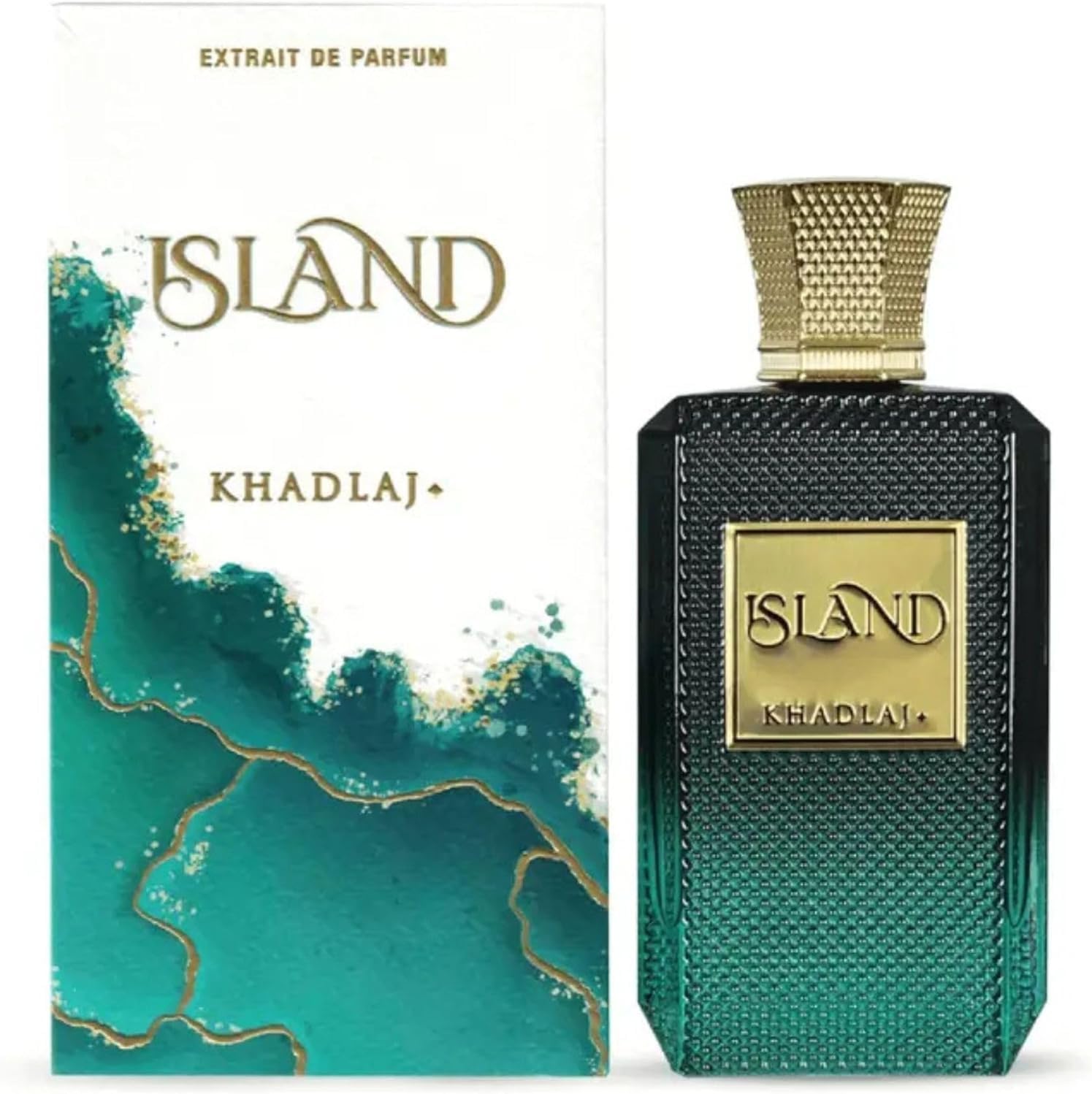 Khadlaj Island Extrait de Parfum Spray 100ml – Unisex Tropical Fragrance with Bergamot Coconut Pineapple Amber Notes Perfect scent for Men and Women