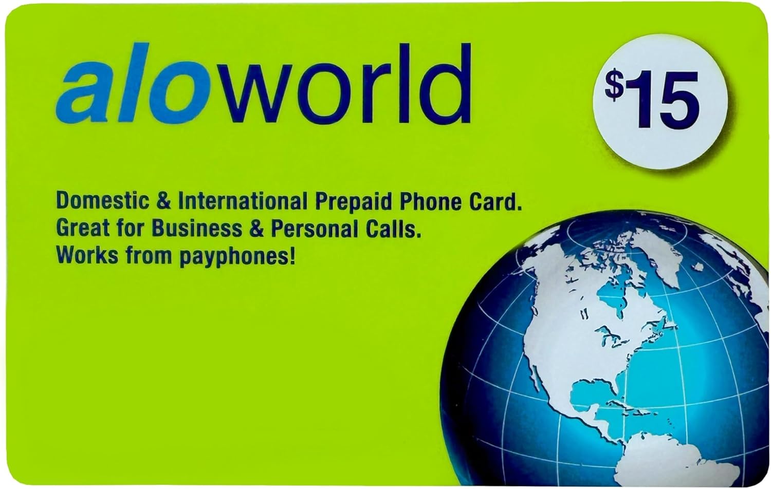 Phone Card for International & Domestic Calls, Prepaid Calling Card for Any Phones & Payphones | $15 USD
