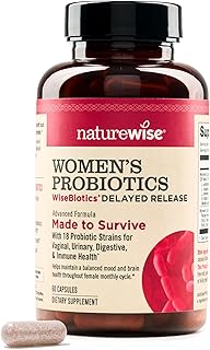 NatureWise Probiotics for Women - With Prebiotics and Cranberry - Vaginal, PH Balance, Digestive, Urinary Tract Support - 18 Unique Strains, 20 Billion CFU - 60 Capsules[2-Month Supply]