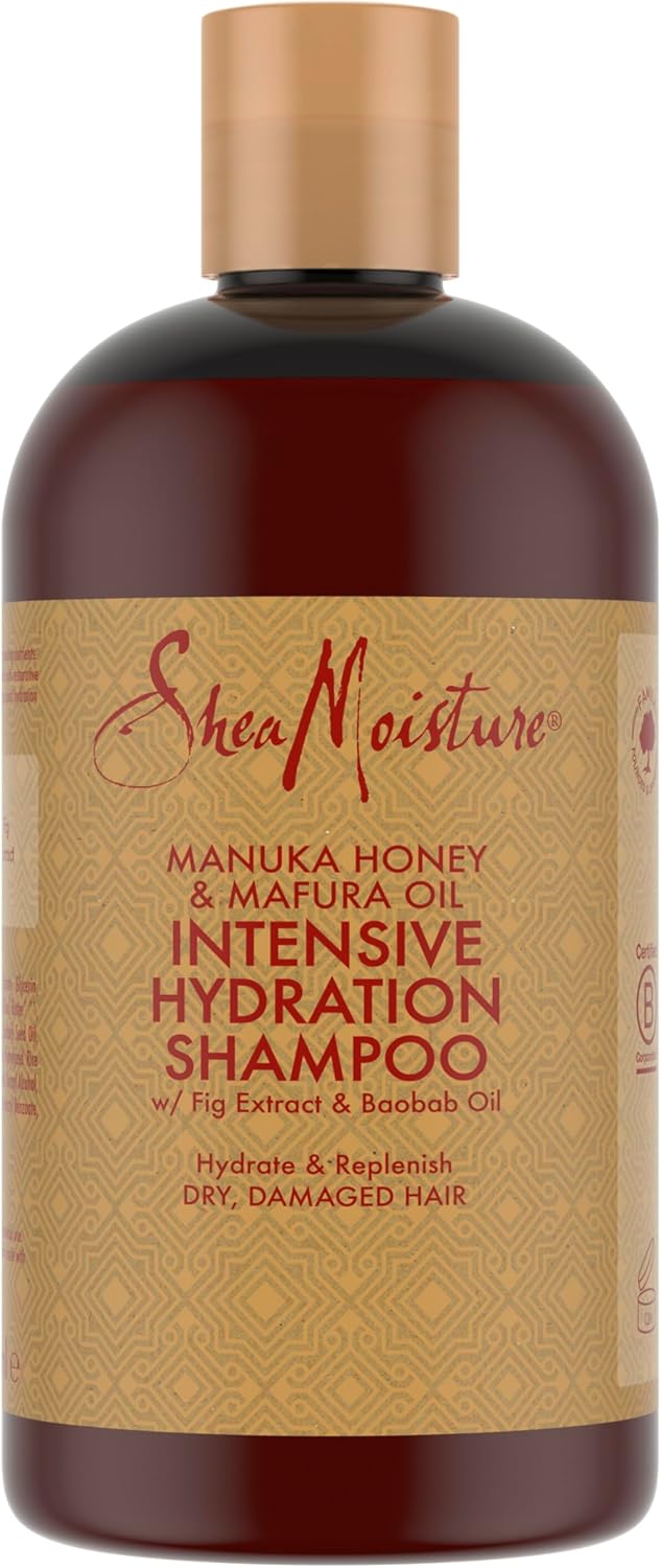 SHEA MOISTURE Manuka Honey & Mafura Oil Intensive Hydration Shampoo silicone and sulphate free shampoo for dry, damaged hair 384 ml