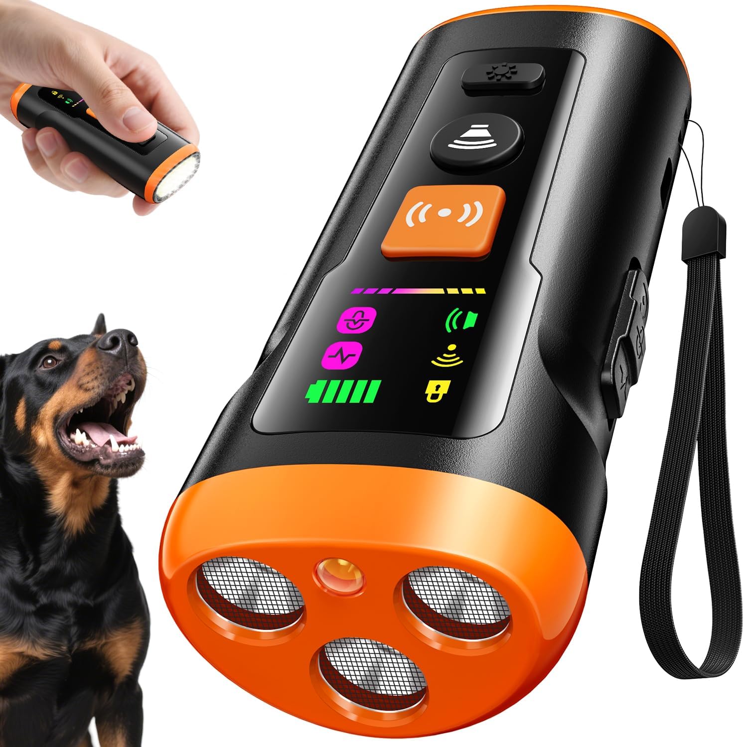 Dog Bark Deterrent Devices, 3X Anti Barking Device for Dogs Ultrasonic Dog Training, Up to 50FT Bark Control Dog Barking Silencer, Correct Bad Behavior Indoor Outdoor Portable Dog Barking Stopper