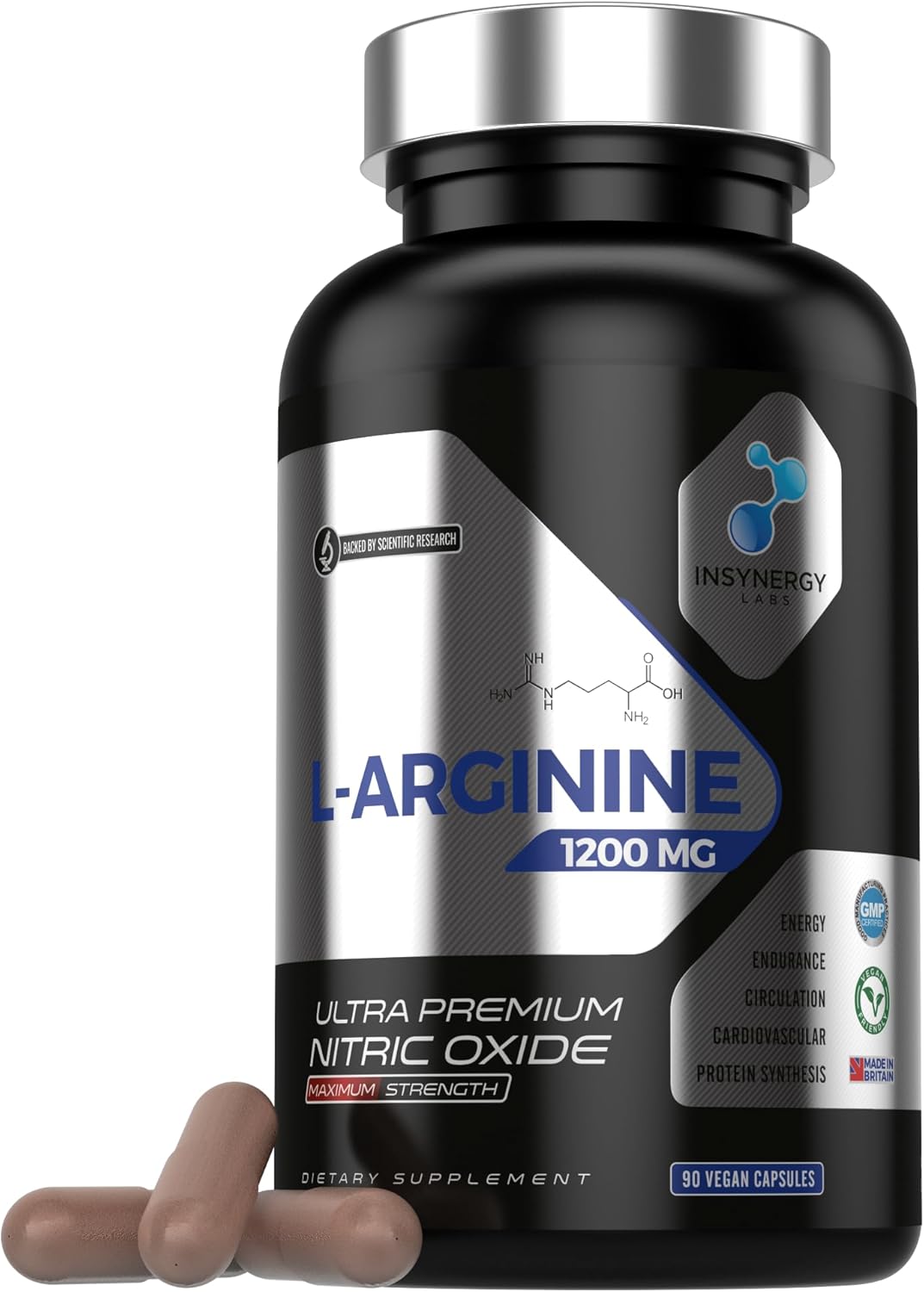 Ultra Premium L Arginine Nitric Oxide Supplement (4X Forms) with L Citrulline + Beetroot + AAKG | The UK’s No1 L-Arginine Supplements Workout, Endurance & Performance L-Citrulline 90 Vegan Capsules