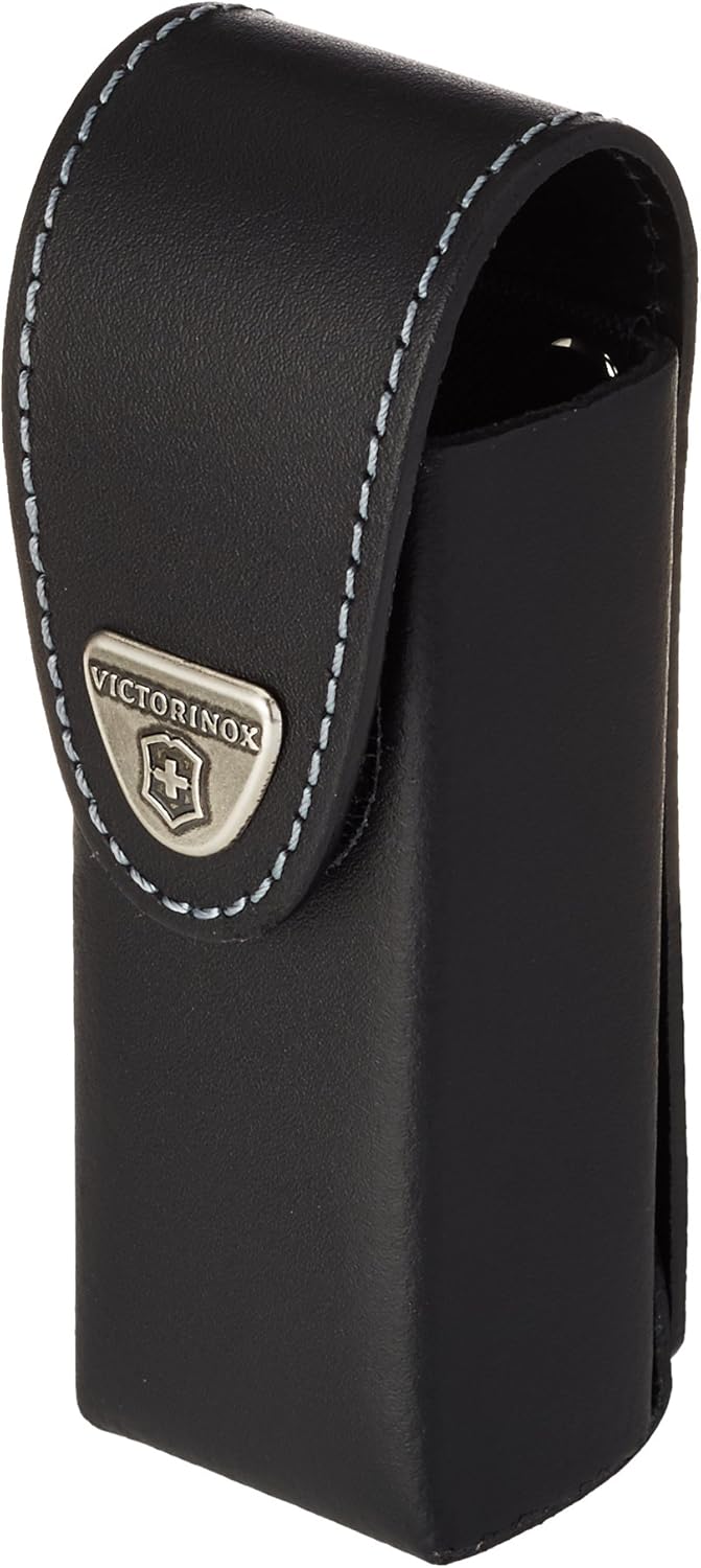 Victorinox Leather Belt Pouch for Swiss Army Knife, Pocket Knives, 3.5cm x 12cm, Black