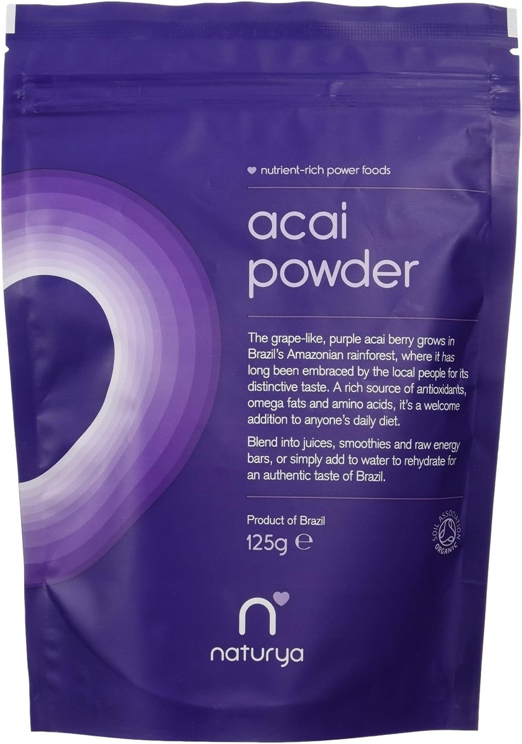 (3 PACK) - Naturya - Org Acai Powder | 125g | 3 PACK BUNDLE by NATURYA