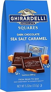 Ghirardelli Dark & Sea Salt Caramel Chocolate Squares, 5.32 oz - Pack of 2