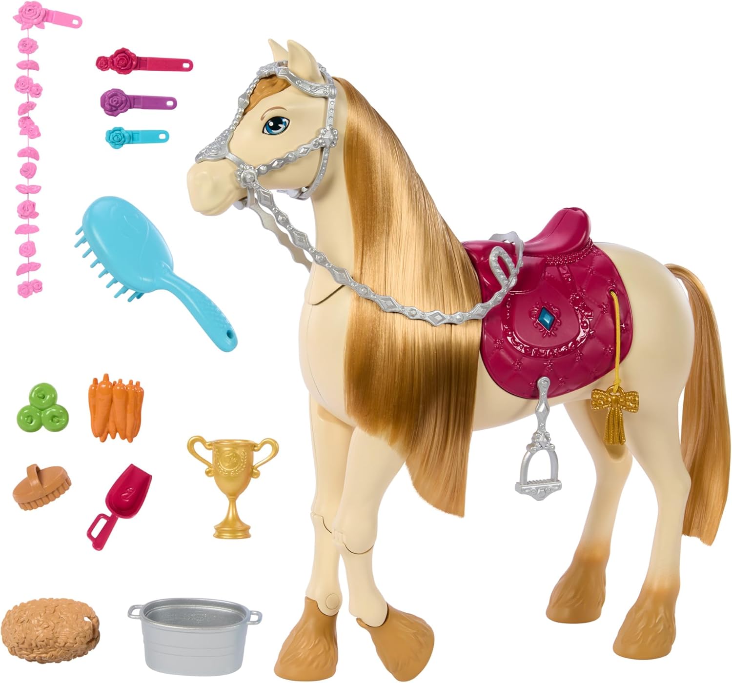 Barbie Horse with Sounds, Music & Accessories, Inspired by Barbie The Great Horse Chase, Toy Moves, Dances & Blinks Eyes, HXJ42