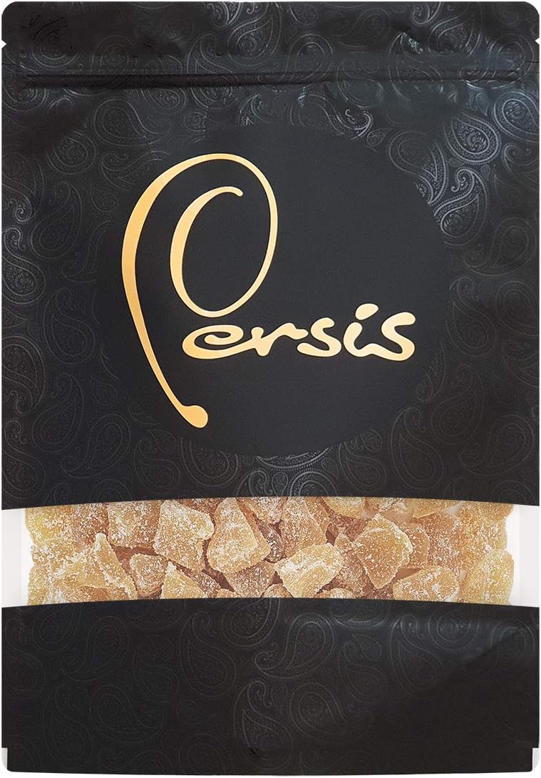 Persis Crystallised Ginger Chunks – Premium Crystalised Ginger Pieces & Stem Ginger for Baking, Cooking, and Snacking (1kg)