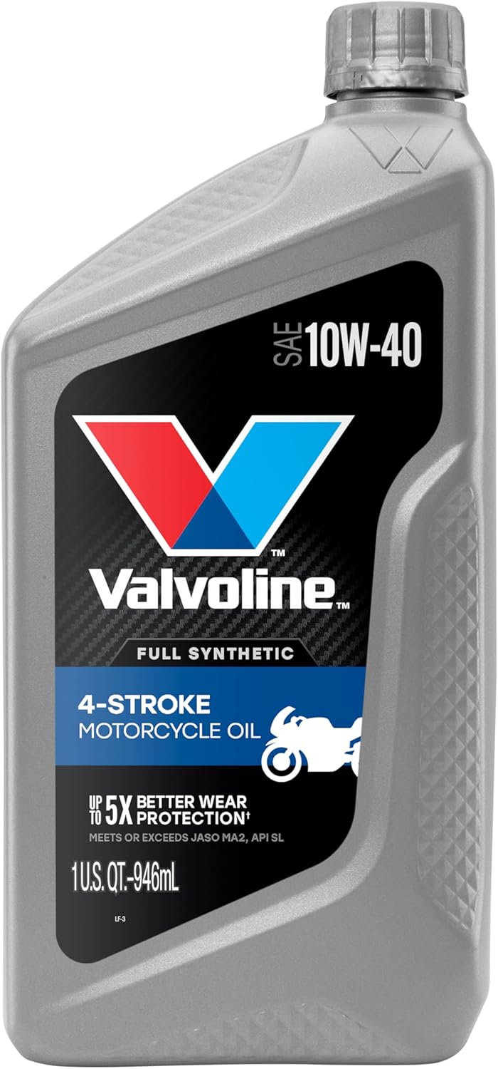 Valvoline 4-Stroke Motorcycle Full Synthetic SAE 10W-40 Motor Oil 1 QT