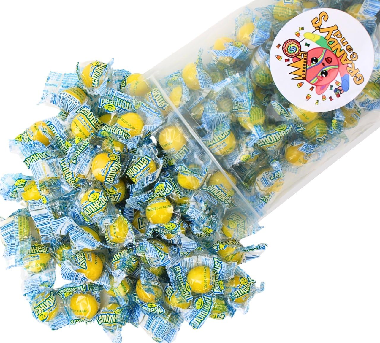LemonHeads Sour Candy- Individually Wrapped- Delightfully Tart, Brightly Sweet- Perfect for Movie Nights, Parties, Celebrations, and More (1 Pound)