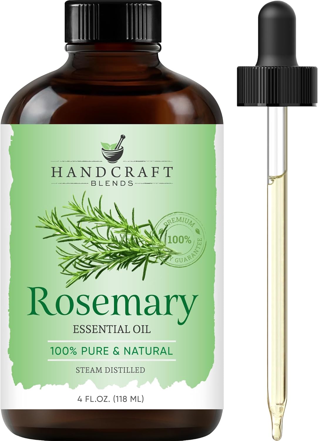 Handcraft Blends Rosemary Essential Oil - Huge 4 Fl Oz - 100% Pure and Natural - Premium Grade Essential Oil for Diffuser and Aromatherapy, and DIY Soap Making
