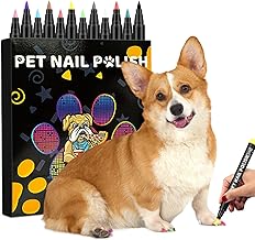 haino Dog Nail Polish, 12 Colors Dog Nail Polish Pens Quick Dry, Safe Nail Polish for Dogs Pets,Odorless and Easy to Apply