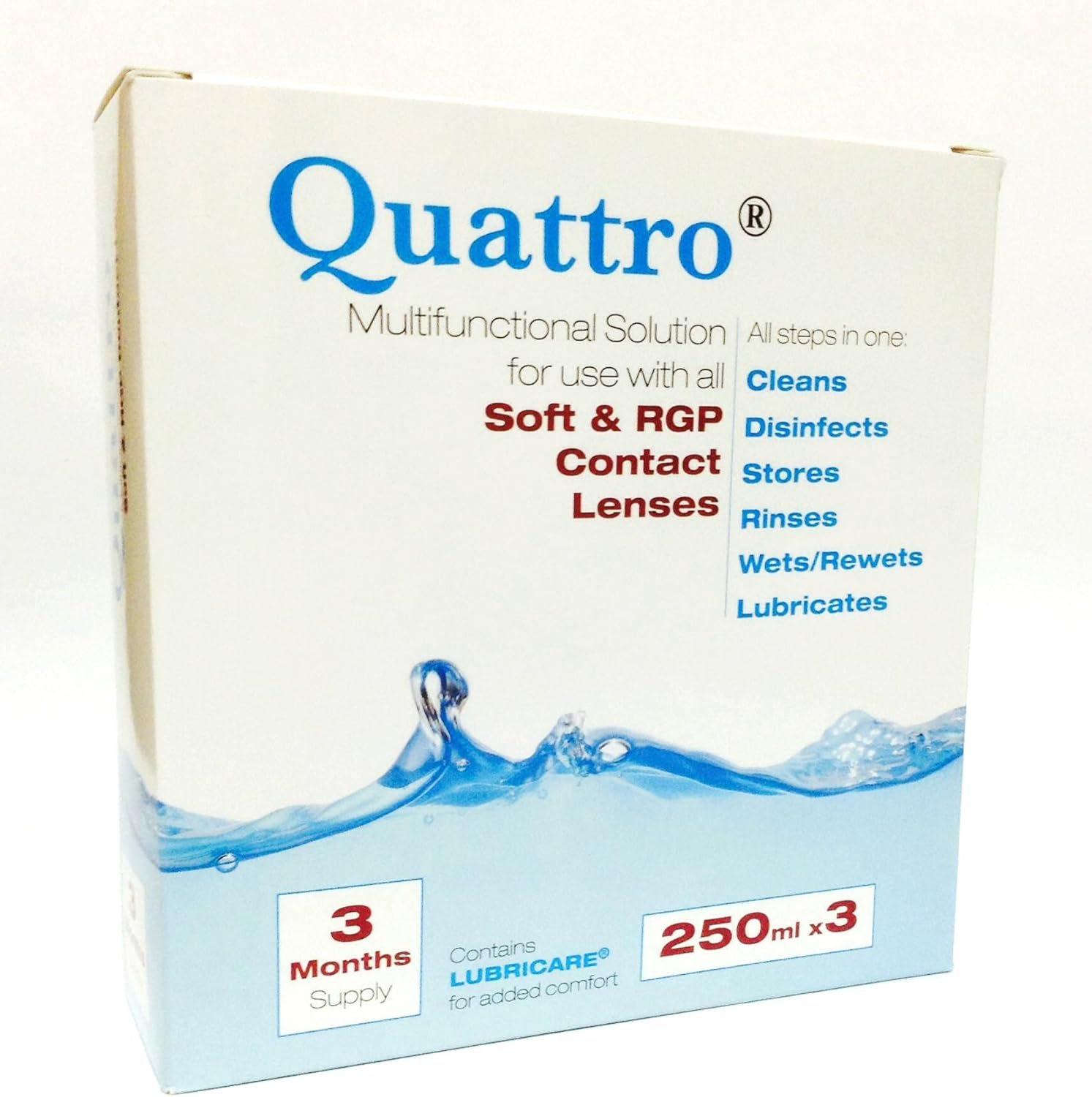 Quattro Multifunctional Contact lens solution 3 Month Pack