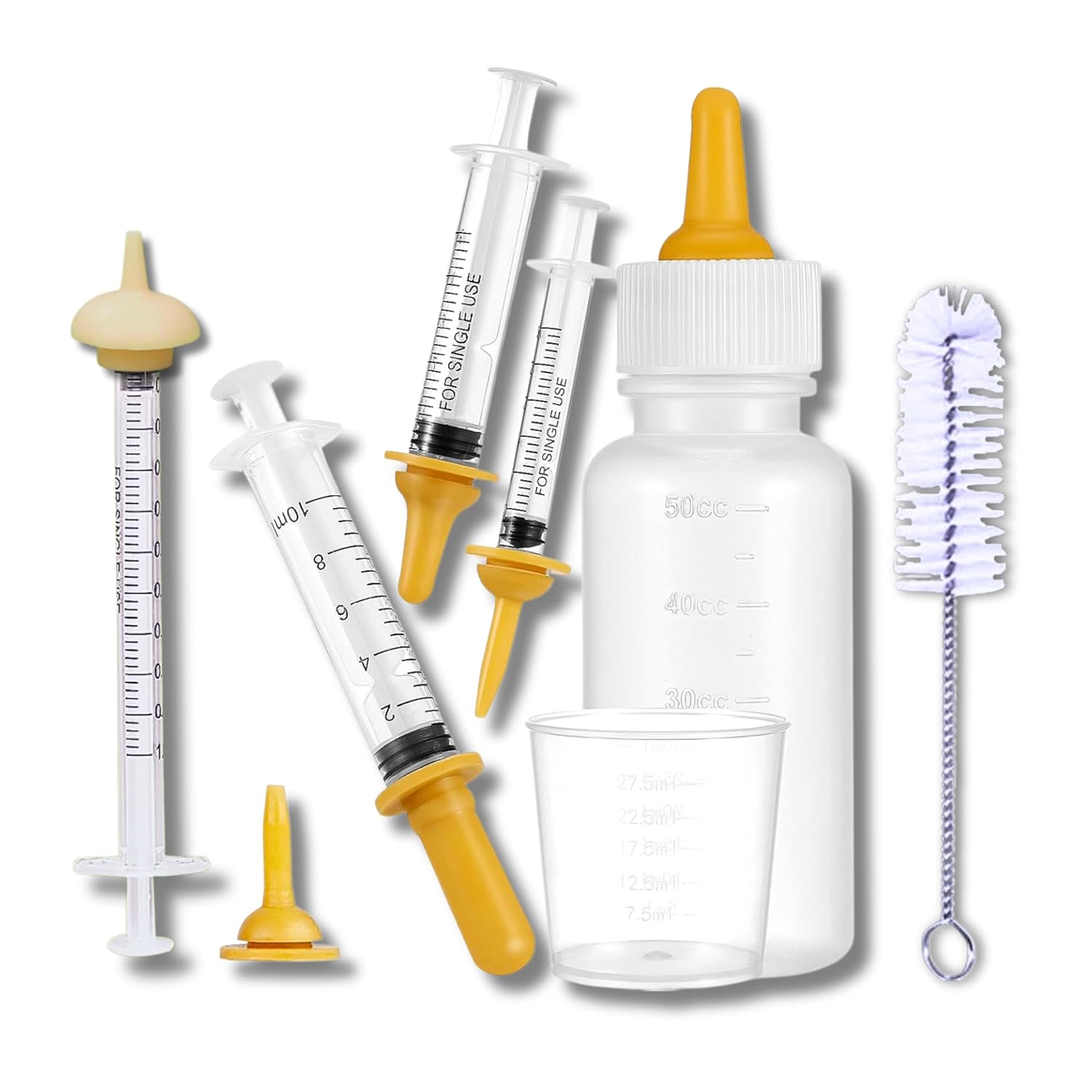 Kitten nursing nipples Puppy nipples for nursing newborn, Kitten bottle feeding, Baby dog ​​milk bottle for kittens, Syringe for liquid, Feeding products for kittens, 100% BPA free, Formula dispenser.