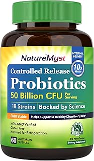 Probiotics 50 Billion per Serving, 18 Probiotic Strains, 60 Veggie Capsules - Non-GMO, Gluten Free