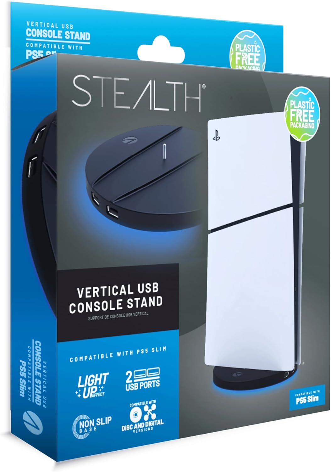 STEALTH Vertical Stand - Compatible with both Disc and Digital versions of the PS5 Slim Console