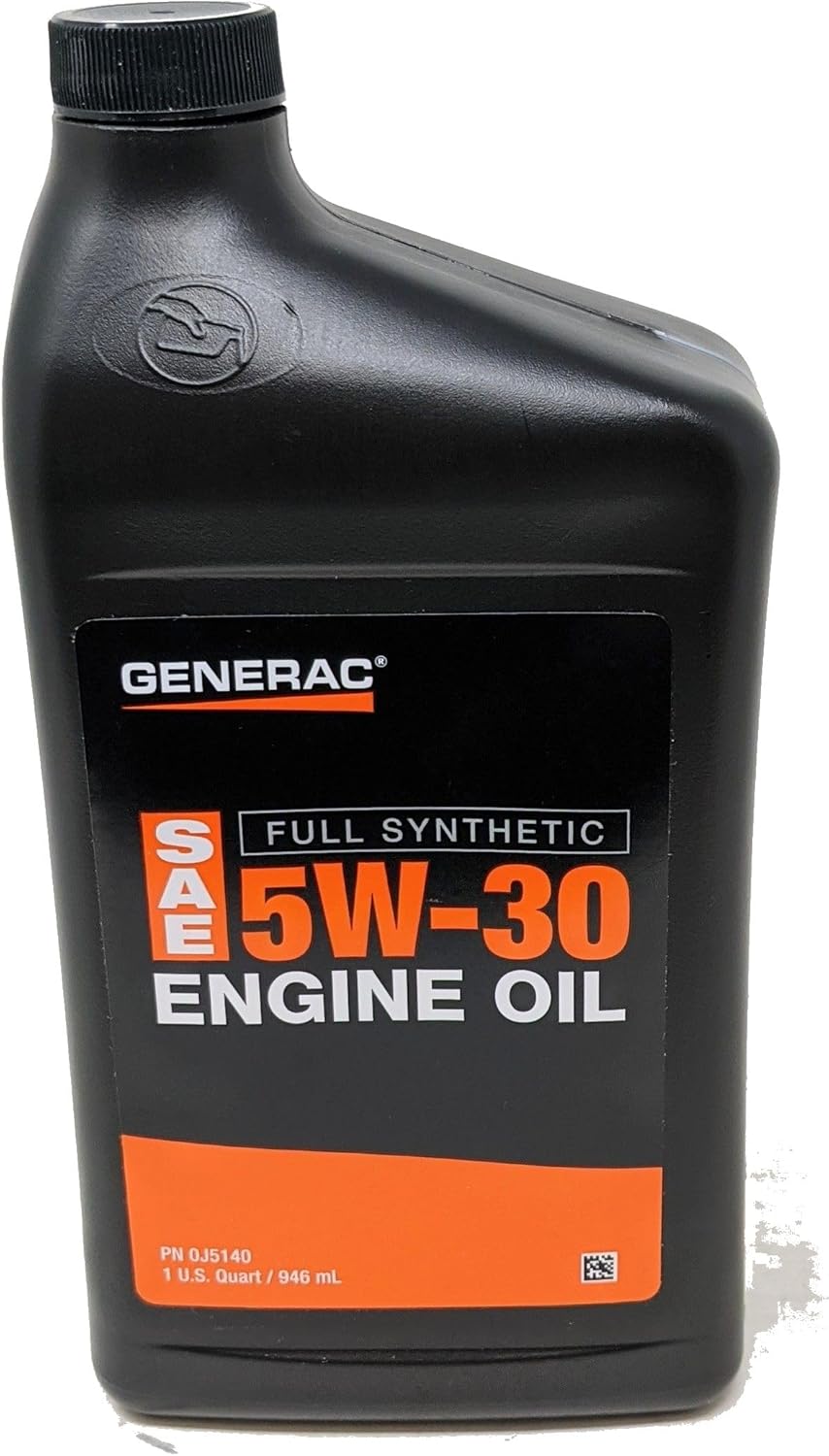 Generac Full Synthetic Motor Oil 5W-30 SN Quart Bottle Part# 0J5140 (qt)