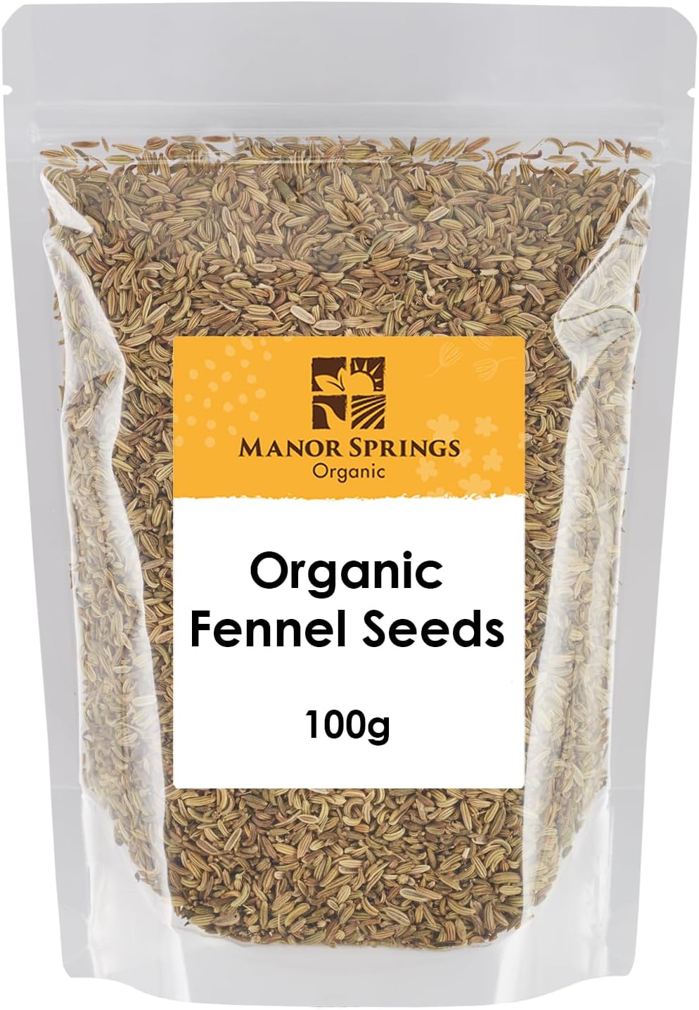 Organic Fennel Seeds 100g by Manor Springs Organic