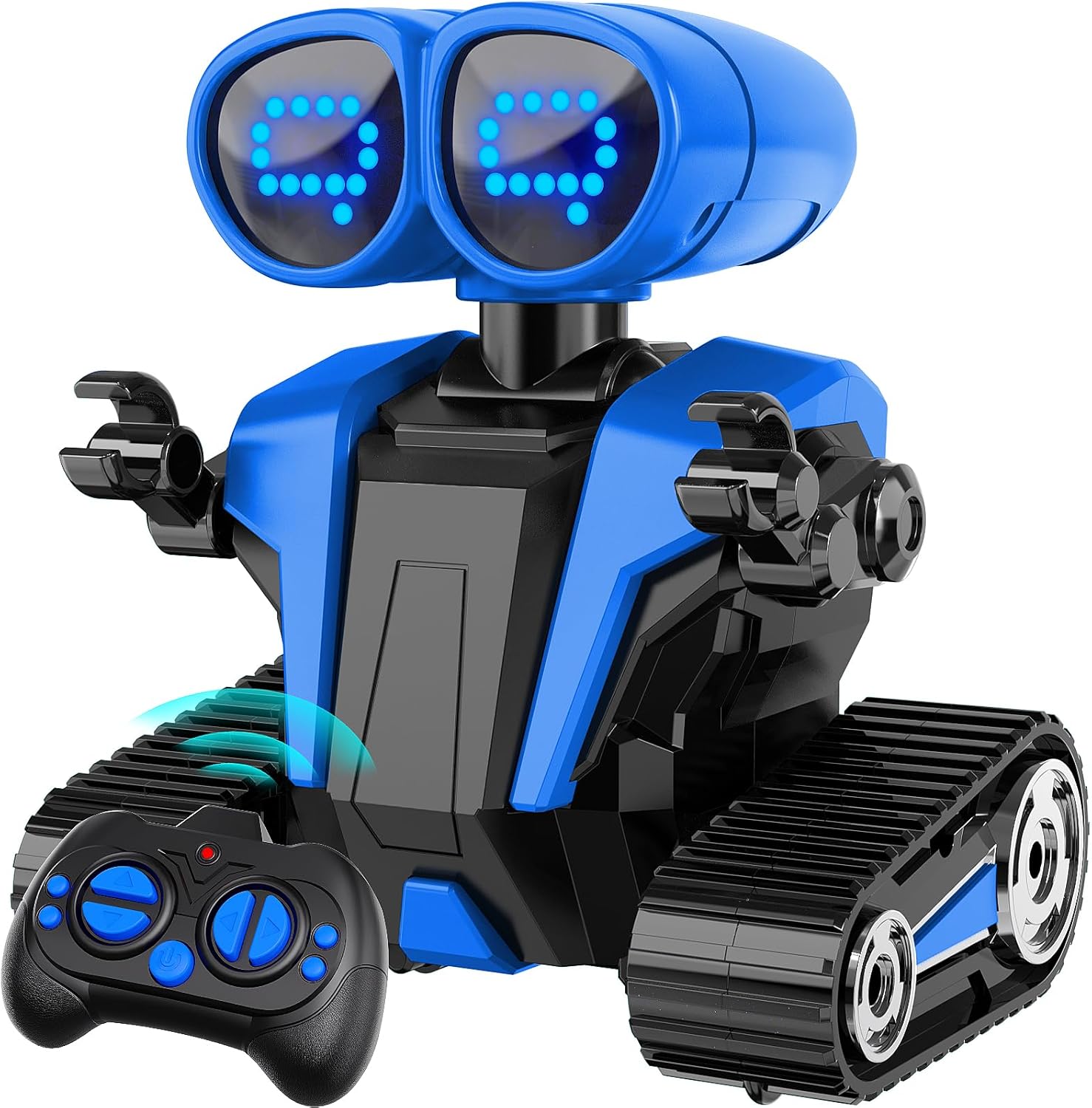 Robot Toys for Boys Girls with Auto-Demonstration Robots for Kids Remote Control Kids Robot Rechargeable with LED Eyes Smart Robot Age 3 Years and Up - Blue