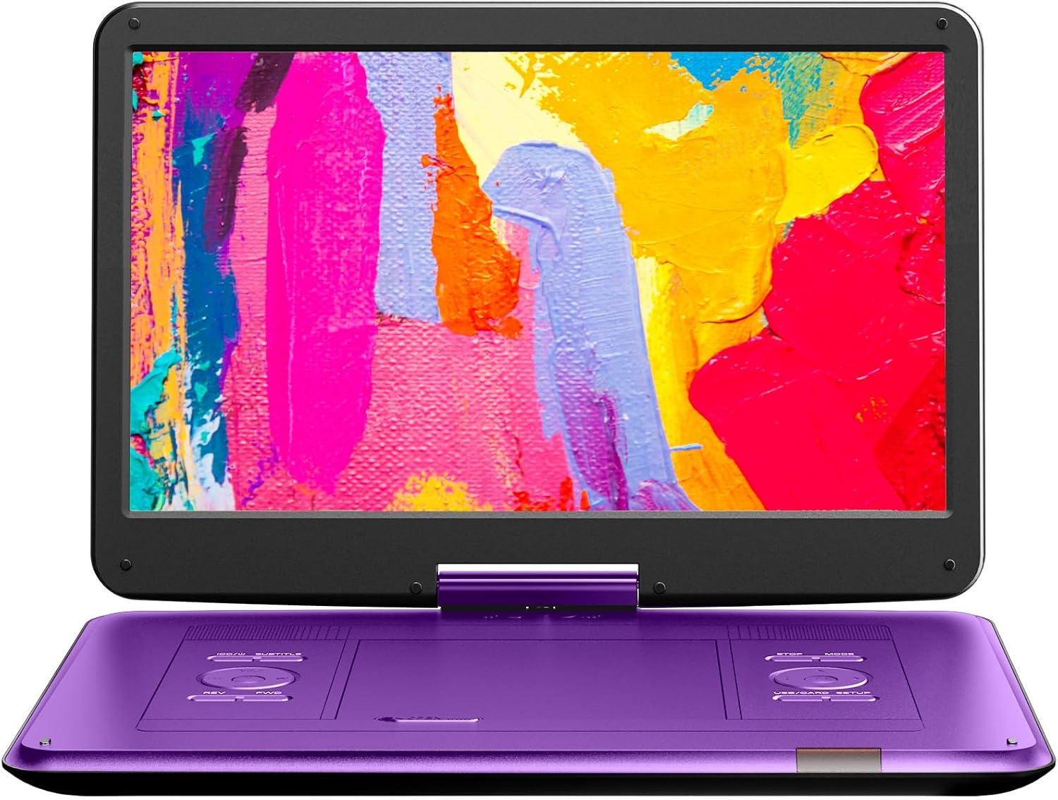 Yoton 17.5" Portable DVD Player, 15.6" Large HD Swivel Screen, Purple