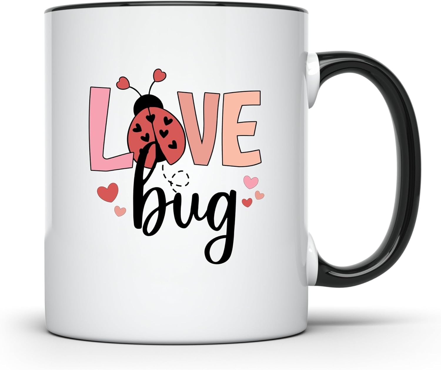 Love Bug Coffee Mug, Cute Ladybug Coffee Cup, Adorable Love Bug Mug, Fun Ladybug Gift, Love Bug Design Mug, 11oz Coffee Cup - 11 Oz. Coffee Mug - CCMUG11775