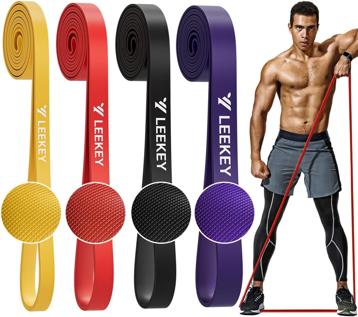 LEEKEY Resistance Bands Set for Pull-Up Assistance & Full-Body Training, Multi-Level Exercise Bands with Bag for Home Workouts, Physical Therapy, Strength Training (Men/Women)