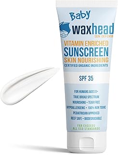 Waxhead Baby Sunscreen Kids Sunscreen For Kids Sunblock, Toddler Sunscreen Baby Sunscreen 6-12 Months, Infant Sunscreen 0-6 Months, Kids Sunscreen Lotion, Baby Mineral Sunscreen