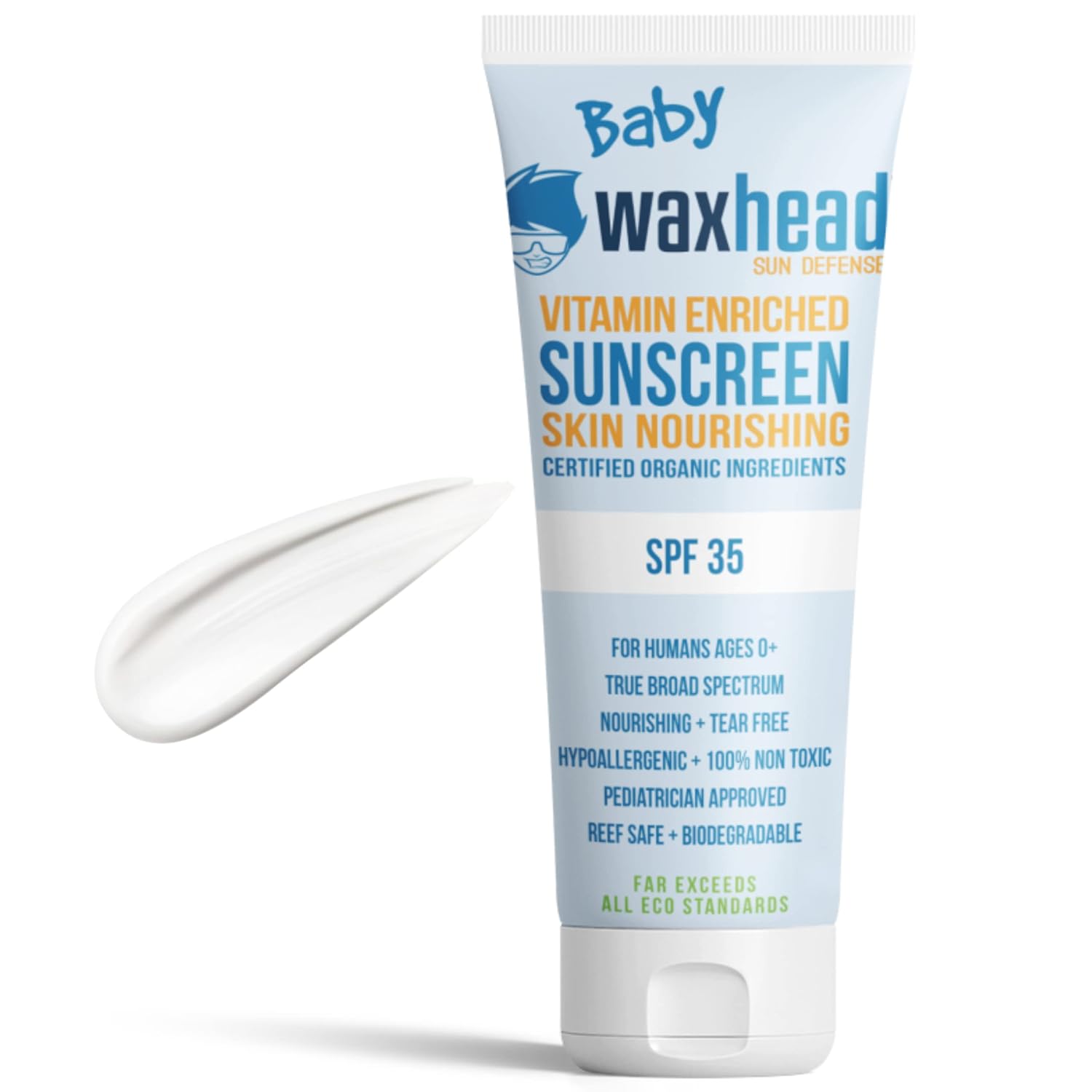 Waxhead Baby Sunscreen Kids Sunscreen For Kids Sunblock, Toddler Sunscreen Baby Sunscreen 6-12 Months, Infant Sunscreen 0-6 Months, Kids Sunscreen Lotion, Baby Mineral Sunscreen