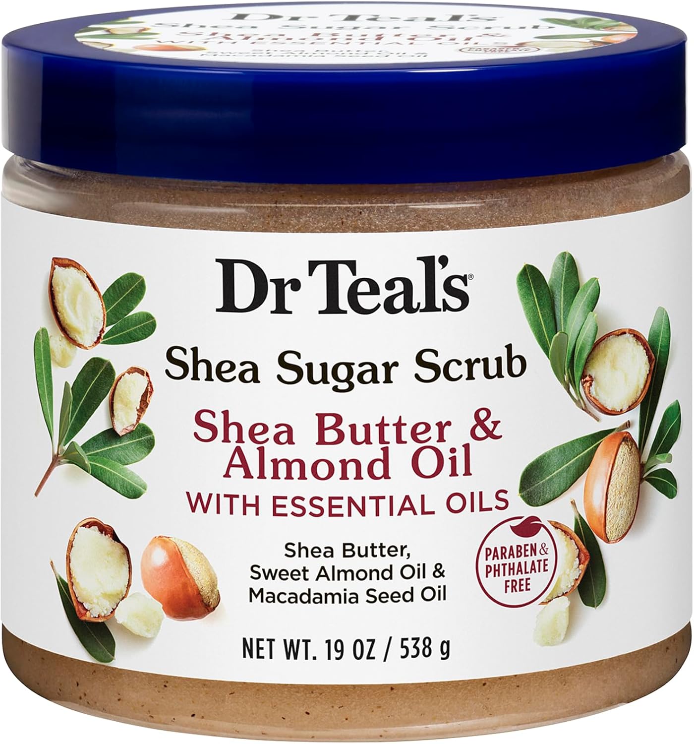 Dr Teal's Shea Butter & Almond Oil Body Sugar Scrub 538g