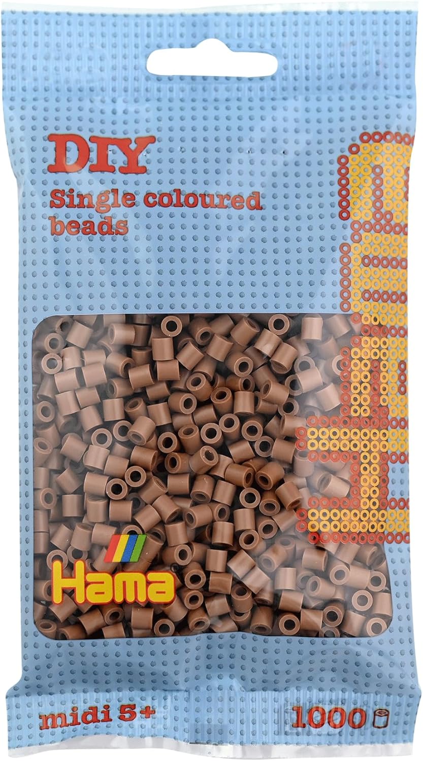 Hama Beads Bag | Approx. 1000 Midi Fuse Beads | Mosaic Decoration Arts & Craft for Creative Children Ages 5+ | Nougat