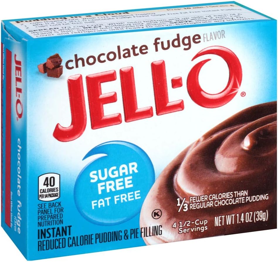 Jell-O Sugarfree Instant Pudding & Pie Filling, Chocolate Fudge, 1.4Ounce Boxes (Pack Of 6)