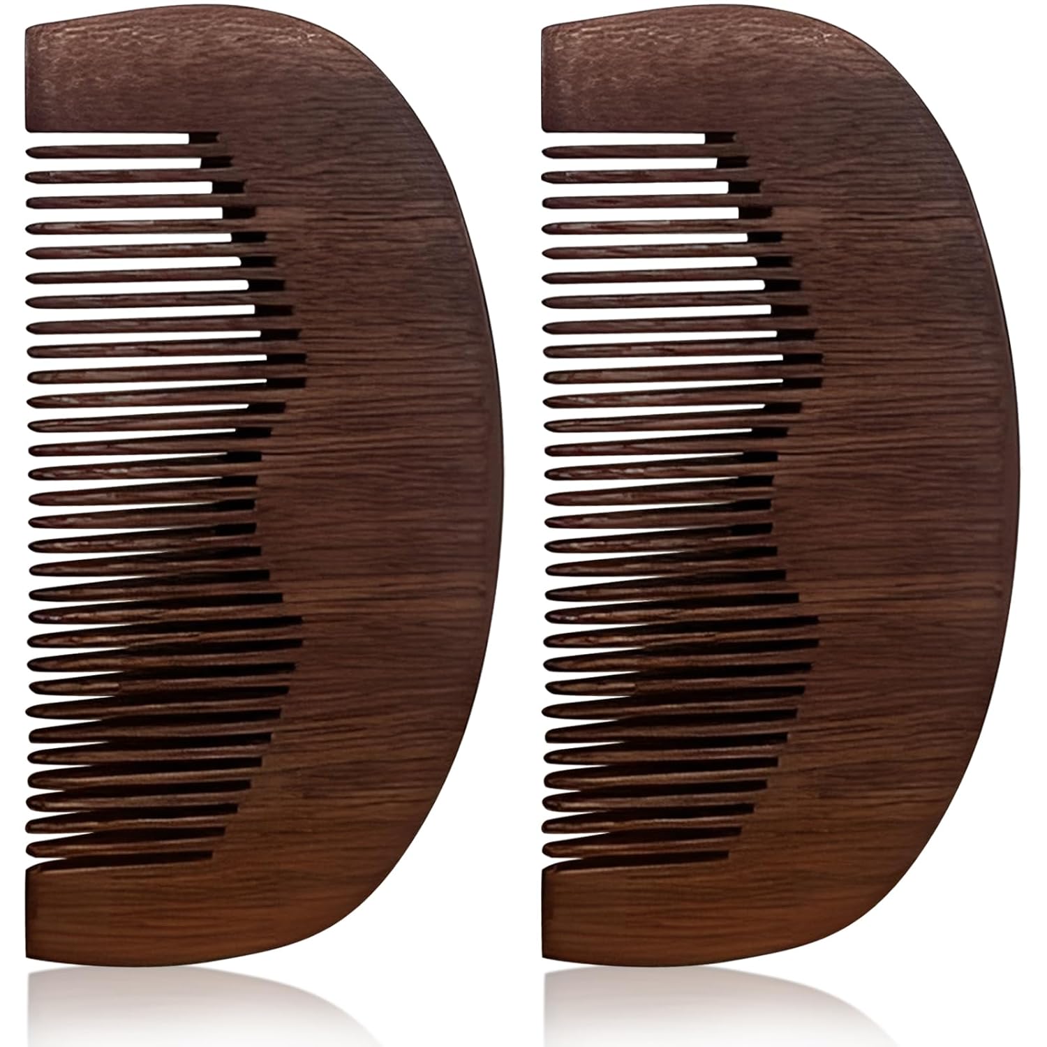 Beard & Mustache Wood Comb - Ideal for Oils and Balms, Anti-Static for All Beard Types, Pocket-Sized